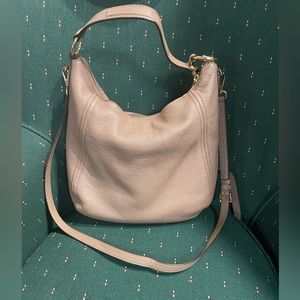 MICHAEL KORS Taupe Pebbled Leather Large Hobo Shoulder Bag Purse.